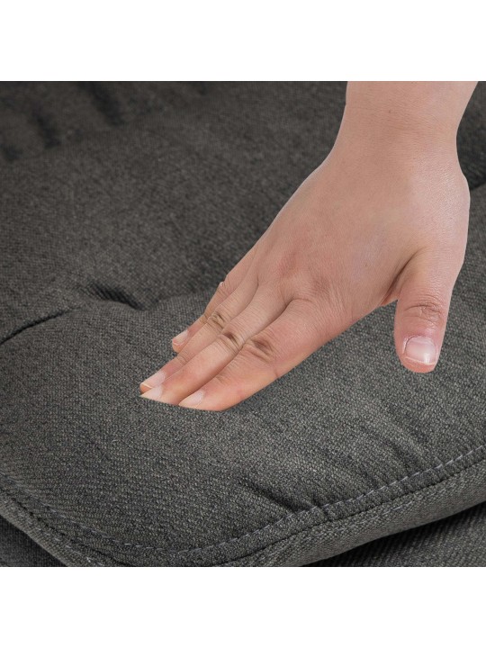 Sada 2 barových stoličiek Damar látka, tmavosivá