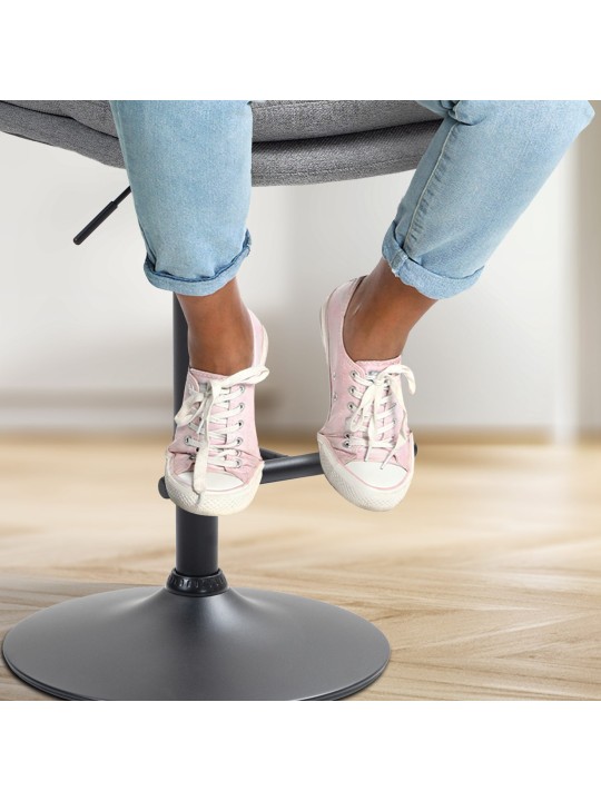 Sada 2 barových stoličiek Damar látka, sivá