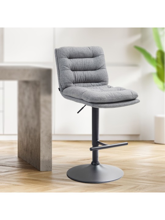 Sada 2 barových stoličiek Damar látka, sivá