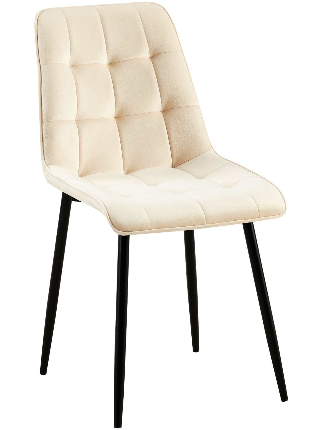 Zamatová jedálenská stolička Gifford, krémová