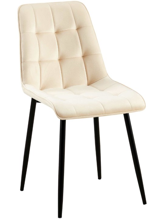 Zamatová jedálenská stolička Gifford, krémová