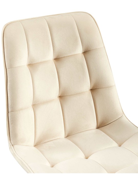 Zamatová jedálenská stolička Gifford, krémová