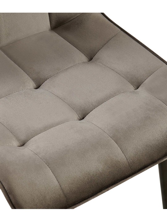 Zamatová jedálenská stolička Gifford, antracitová