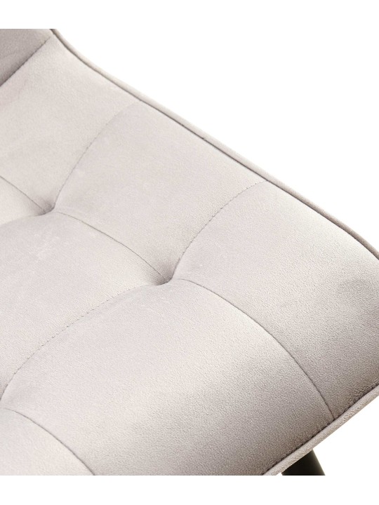 Zamatová jedálenská stolička Gifford, sivá