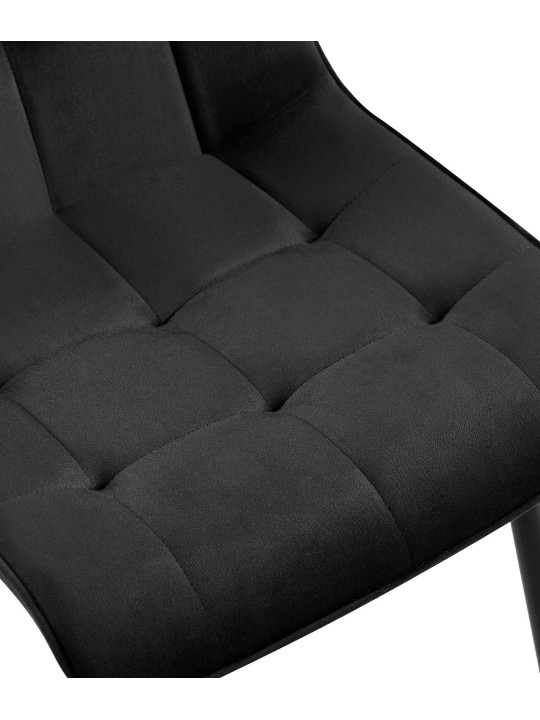 Zamatová jedálenská stolička Gifford, čierna