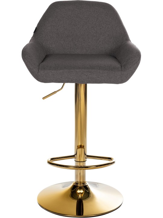 Sada 2 barových stoličiek Braga Gold Fabric, tmavosivá