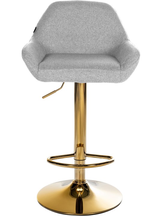 Sada 2 barových stoličiek Braga Gold Fabric, sivá