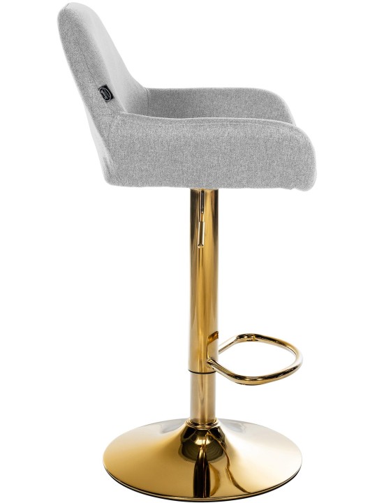 Sada 2 barových stoličiek Braga Gold Fabric, sivá