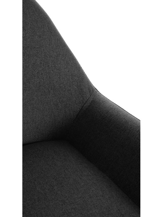 Sada 2 barových stoličiek Braga Gold Fabric, čierna