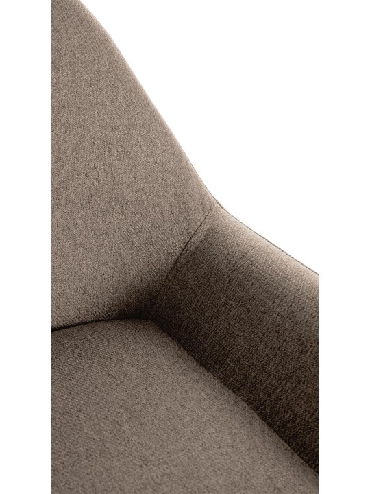 Sada 2 barových stoličiek Braga Gold Fabric, šedohnedá