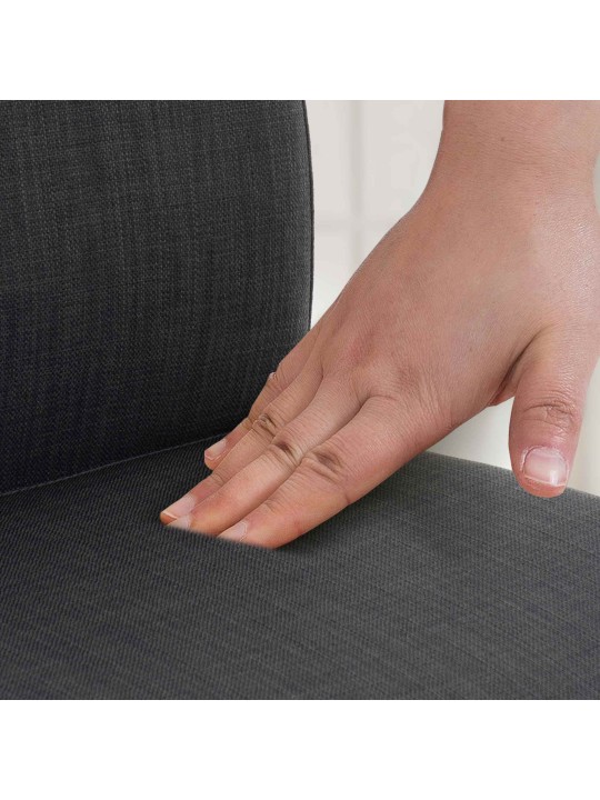 Barová stolička Cadiz látka nerez, tmavosivá