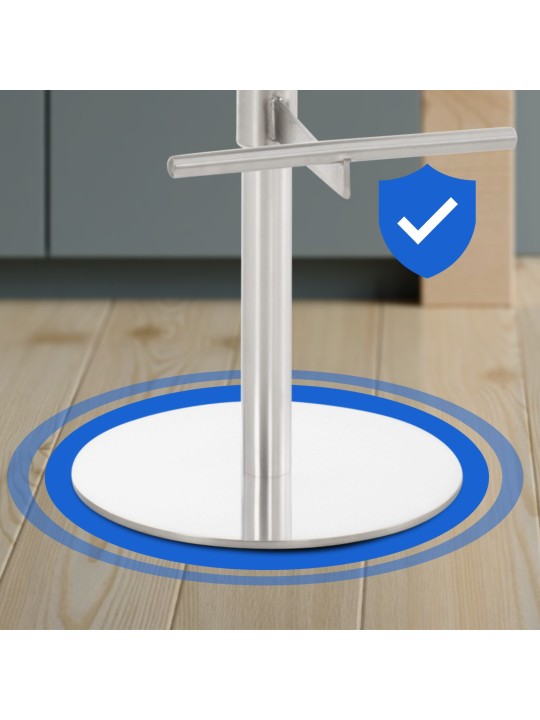 Barová stolička Cadiz látka nerez, tmavosivá