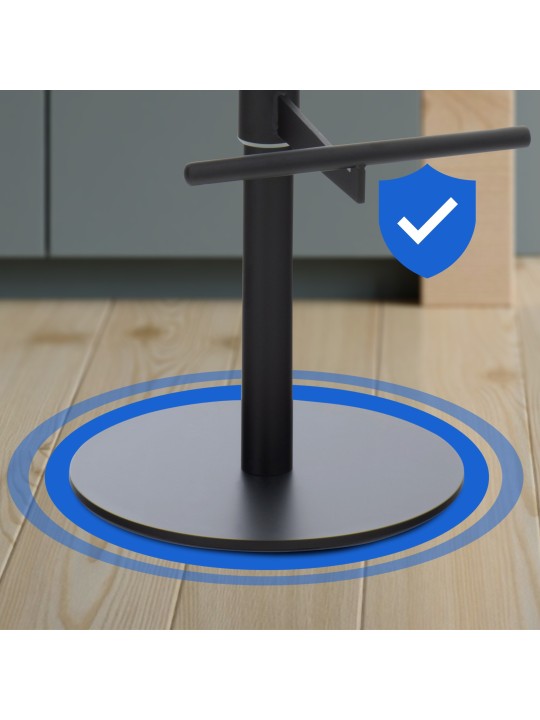 Sada 2 barových stoličiek Cadiz látka, tmavosivá