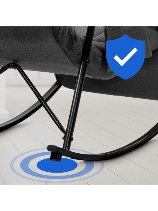 Hojdacie kreslo Cathy látka, tmavosivá