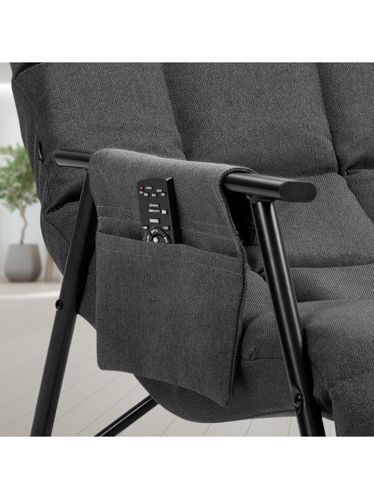 Hojdacie kreslo Cathy látka, tmavosivá