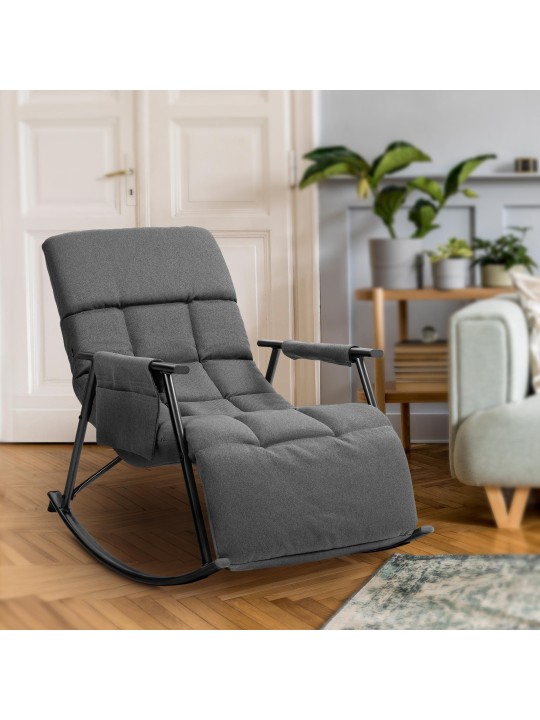 Hojdacie kreslo Cathy látka, tmavosivá