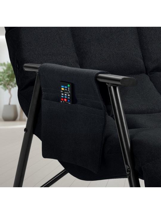 Hojdacie kreslo Cathy látka, čierna