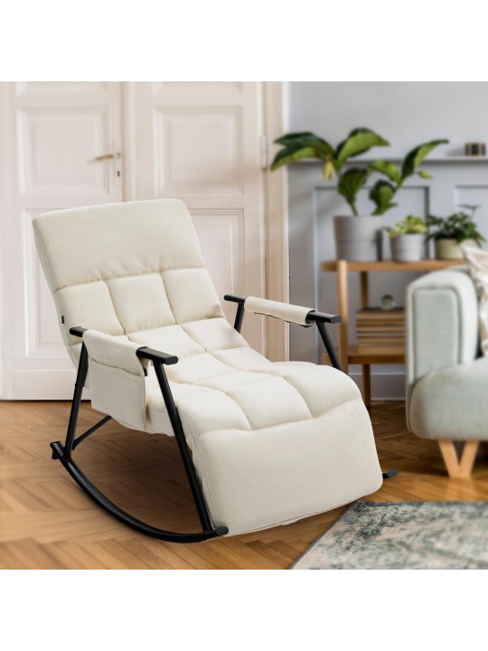 Hojdacie kreslo Cathy látka, krémová