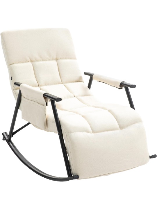 Hojdacie kreslo Cathy látka, krémová