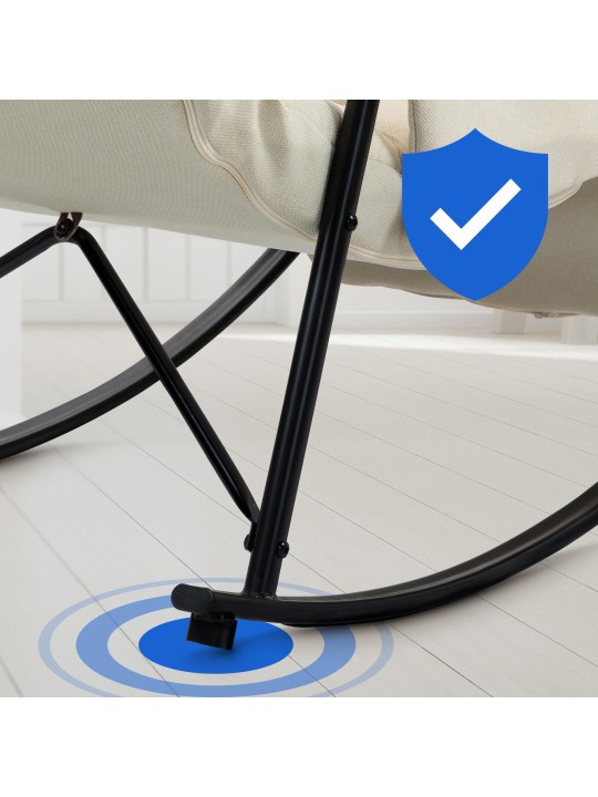 Hojdacie kreslo Cathy látka, krémová