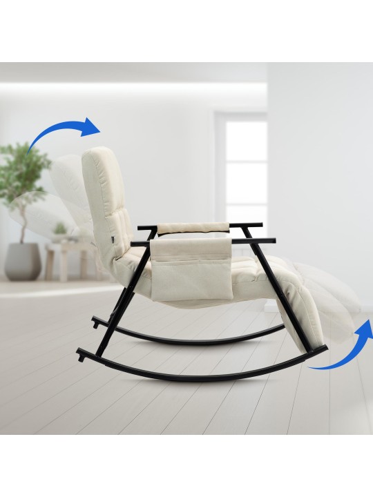 Hojdacie kreslo Cathy látka, krémová