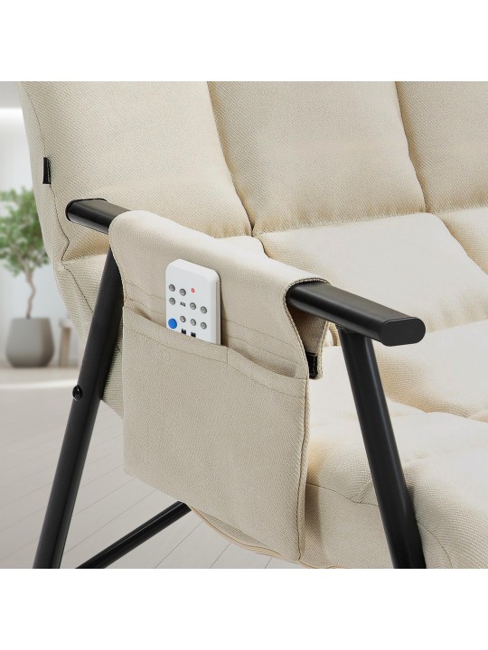 Hojdacie kreslo Cathy látka, krémová