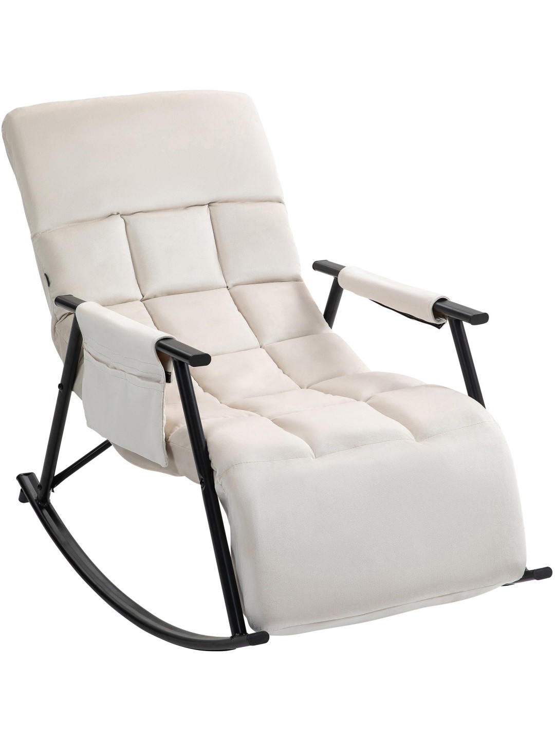 Hojdacie kreslo Cathy velvet, krémová