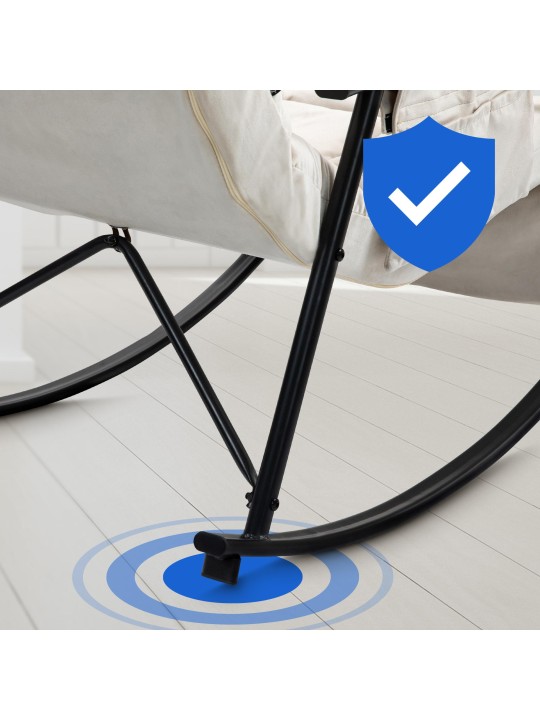 Hojdacie kreslo Cathy velvet, krémová