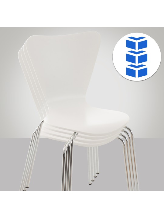 Sada 4 kresiel pre návštevníkov Calisto, biela