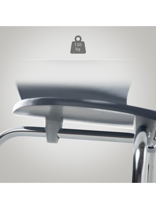 Sada 4 kresiel pre návštevníkov Calisto, sivá