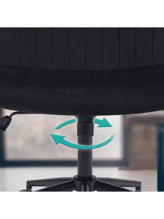 Kancelárske kreslo Kingman velvet, čierna