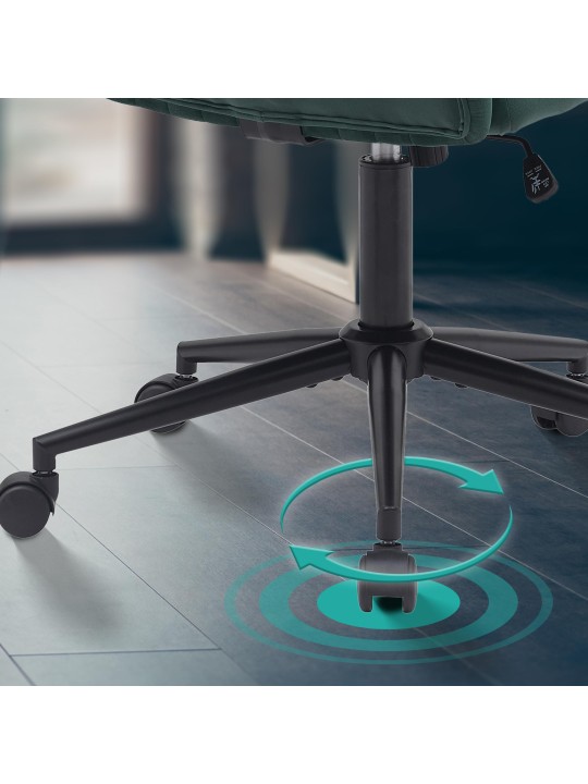 Kancelárske kreslo Kingman velvet, zelená