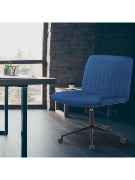 Kancelárske kreslo Kingman velvet, modrá