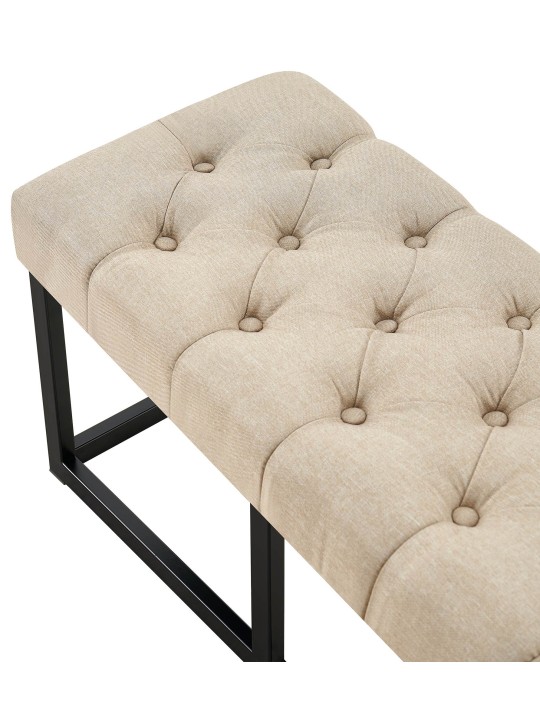 Lavička Amun látka B100, šedohnedá