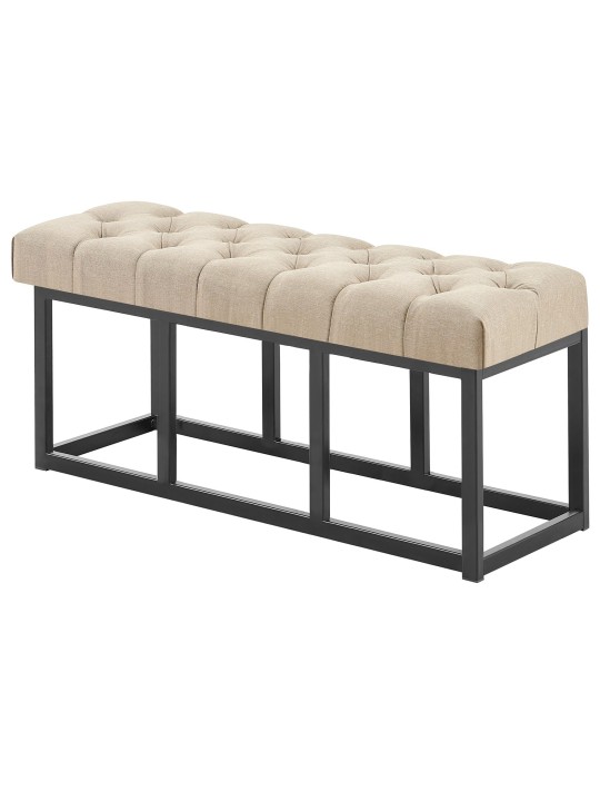 Lavička Amun látka B100, šedohnedá