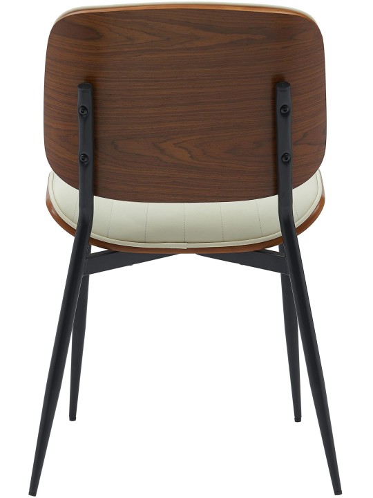 Kreslo pre návštevy Tiffin z umelej kože, orech/krémová