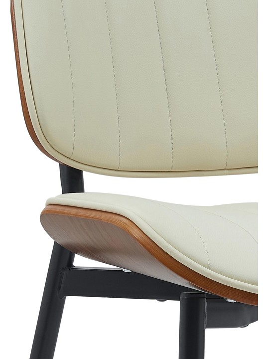 Kreslo pre návštevy Tiffin z umelej kože, orech/krémová