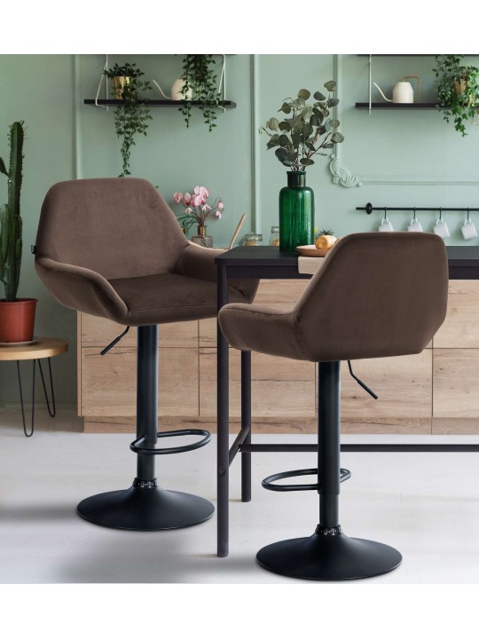 Barová stolička Braga velvet, hnedá Barová stolička Braga velvet, hnedá