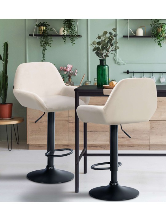 Barová stolička Braga velvet, krémová