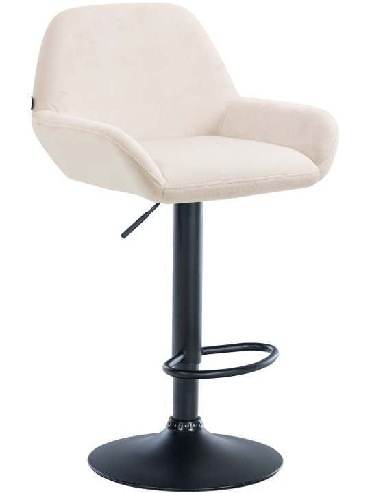 Barová stolička Braga velvet, krémová