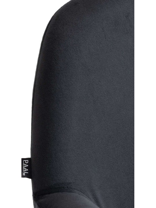 Barová stolička Braga velvet, čierna