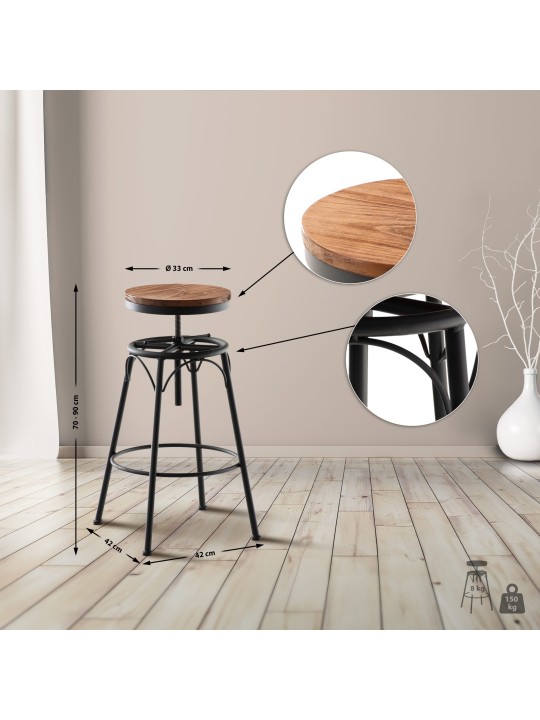 Barová stolička Beam, čierna