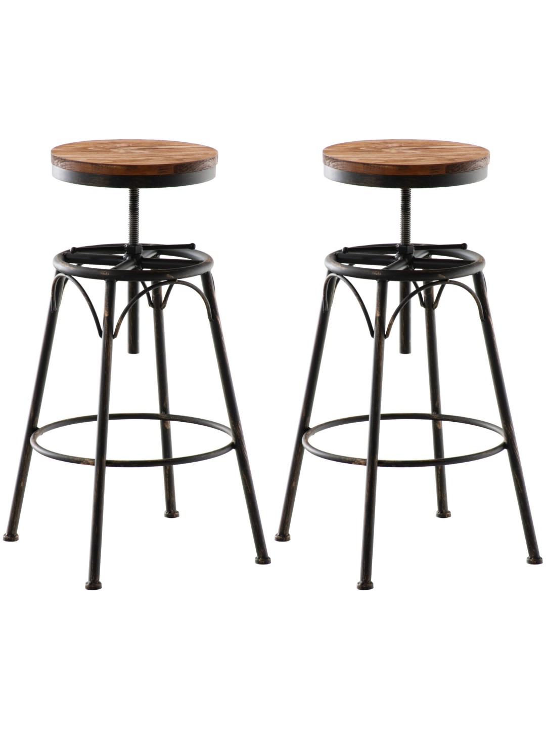 Sada 2 barových stoličiek Beam, bronzová