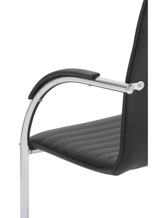 Kreslo pre návštevy Tira umelá koža, čierna