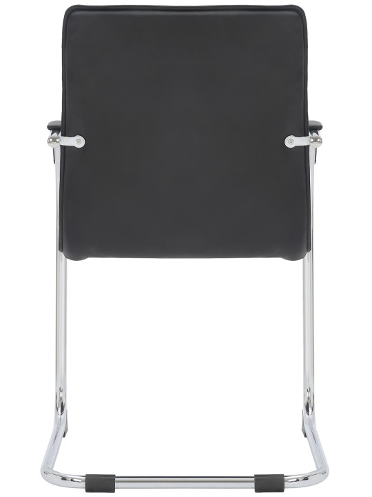 Kreslo pre návštevy Tira umelá koža, čierna