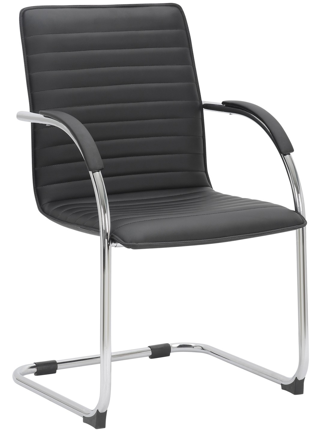 Kreslo pre návštevy Tira umelá koža, čierna