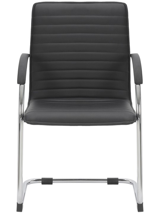 Kreslo pre návštevy Tira umelá koža, čierna