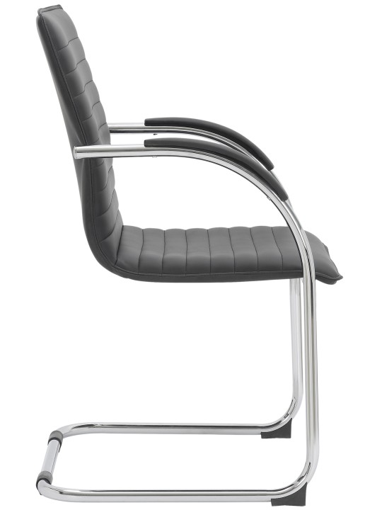 Kreslo pre návštevy Tira umelá koža, čierna