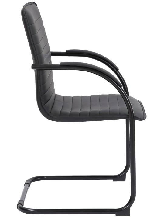 Kreslo pre návštevy Tira umelá koža, čierna/čierna
