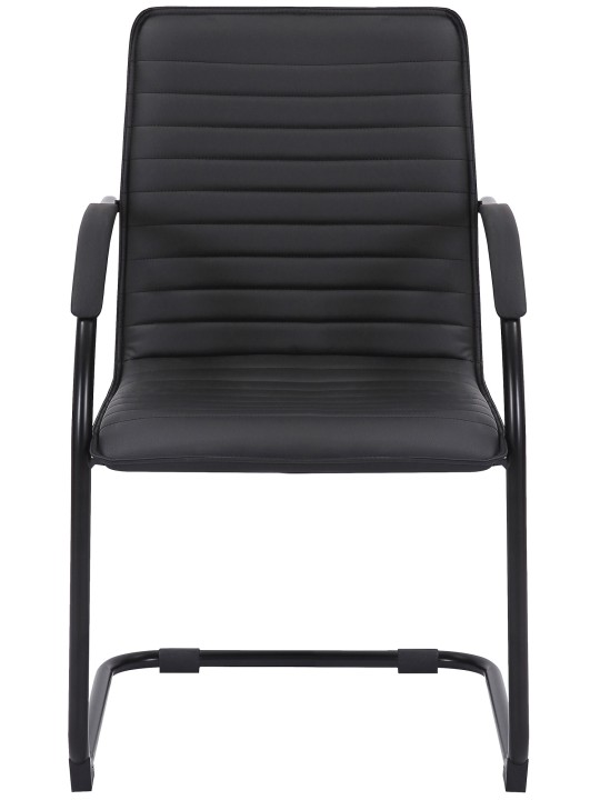 Kreslo pre návštevy Tira umelá koža, čierna/čierna